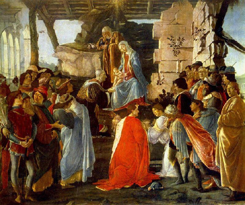BOTTICELLI, Sandro The Adoration of the Magi  dfg China oil painting art